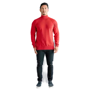 High Neck Red Sweater PNG 06292024 PNG