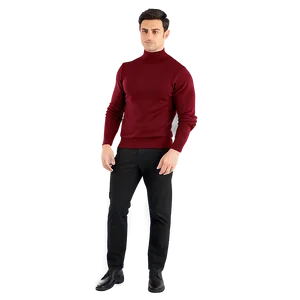 High Neck Red Sweater PNG 80 PNG