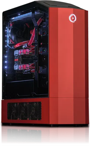 High Performance Red Gaming P C PNG image