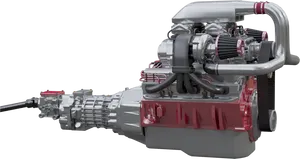 High Performance V8 Engine PNG image