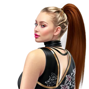 High Ponytail Fashion Png Rvm77 PNG image