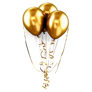High-quality Gold Balloon PNG 9