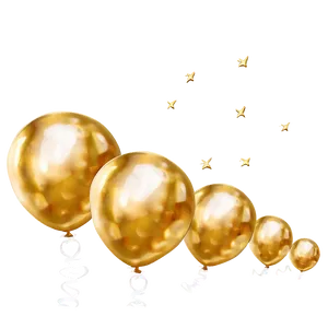 High-quality Gold Balloon PNG Ihf
