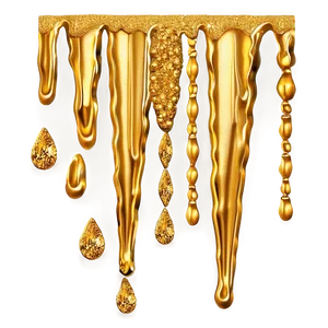 High-quality Gold Glitter Drip Png 06282024 PNG image