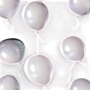 High-quality White Balloon PNG 22