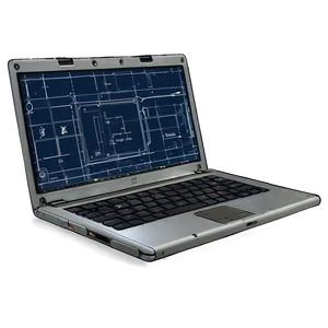 High-resolution Laptop Blueprint PNG 05032024