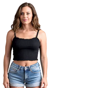 High-rise Denim Jorts PNG Tmr PNG