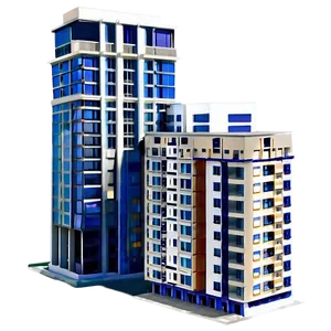 High-rise Towers Illustration PNG Bxr5 PNG