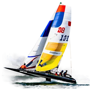 High-speed Sailboat Racing PNG 05242024 PNG