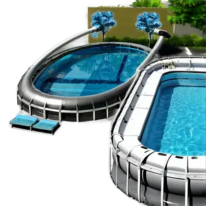 High-tech Swimming Pool Png 06122024 PNG image