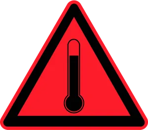 High Temperature Warning Sign PNG image