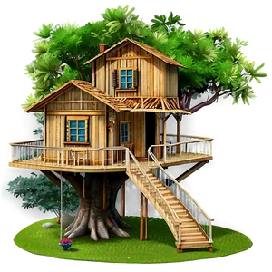 High Tree House PNG Rac