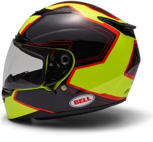 High Visibility Motorcycle Helmet PNG image