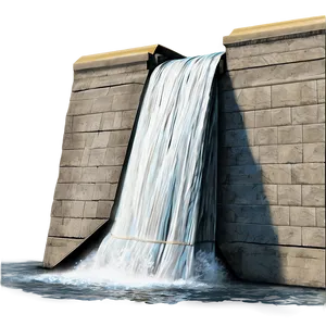 High Water Pressure Dam Wall PNG Myd PNG