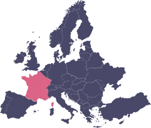 Highlighted Mapof Slovakiain Europe PNG image