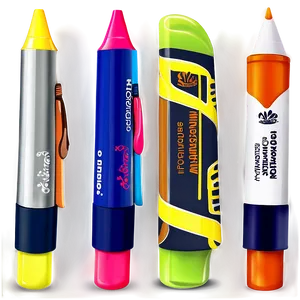 Highlighter Markers Variety Png Tpo42 PNG image