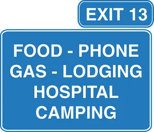 Highway Exit Services Sign PNG image