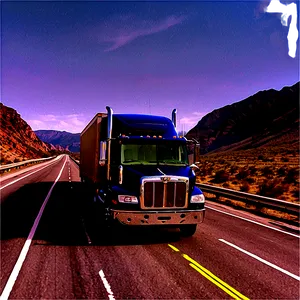 Highway Trucker View Png 06272024 PNG image