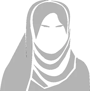 Hijab Outlined Graphic PNG image