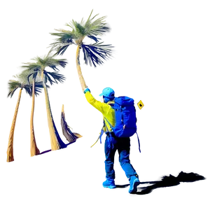 Hiker In Desert PNG Ctp88