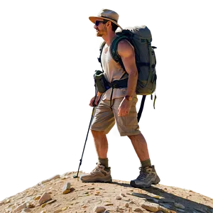Hiker In Desert PNG Vvd46 PNG
