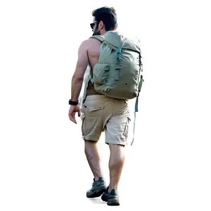 Hiker In Desert PNG Wkj14 PNG