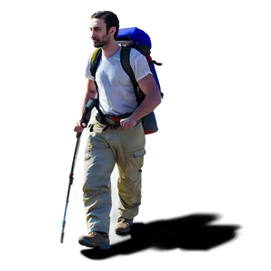 Hiker In Desert PNG Ylh