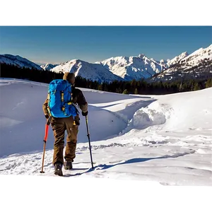 Hiker In Snow Png Ier62 PNG image