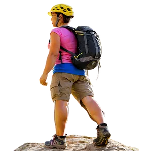 Hiker On Cliff Png 06262024 PNG image