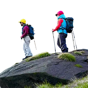 Hiker On Cliff Png Gjp PNG image