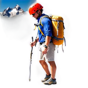 Hiker On Peak Png 19 PNG image