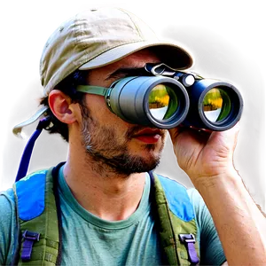 Hiker With Binoculars PNG 06262024