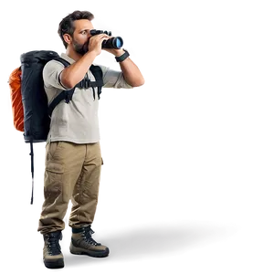 Hiker With Binoculars PNG 26