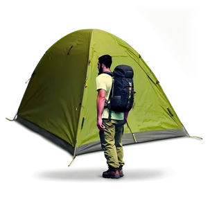 Hiker With Tent Png 67 PNG image