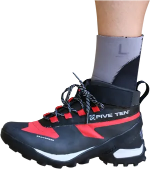 Hiking Bootwith Gaiter Attached.png PNG image