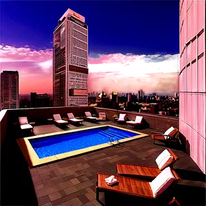 Hilton Rooftop Pool View Png Lqu27 PNG image