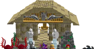 Hindu_ Temple_ Lego_ Structure PNG image