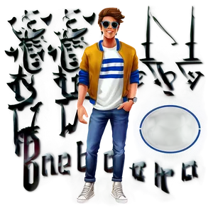 Hip Cool Guy Character PNG 06252024