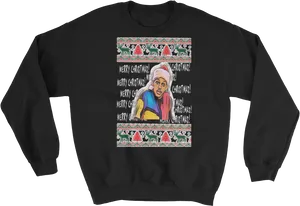 Hip Hop Christmas Sweater PNG image