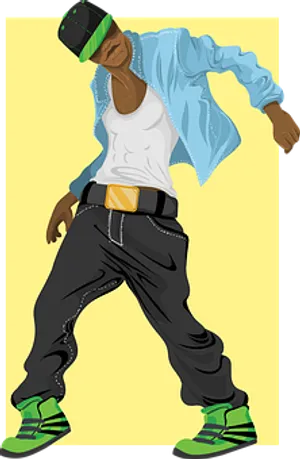 Hip Hop Dancer Illustration PNG image