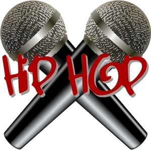 Hip Hop Microphones Crossed PNG image