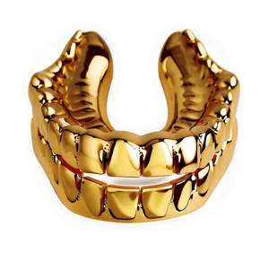 Hip Hop Style Gold Grillz Png Fgk91 PNG image