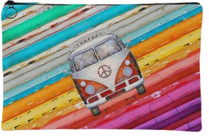 Hippie Van Peace Symbol Artwork PNG image