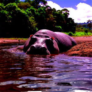 Hippo At River PNG Ehv84 PNG