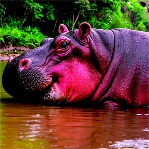 Hippo At River PNG Uob84 PNG