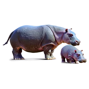 Hippo Family PNG 73