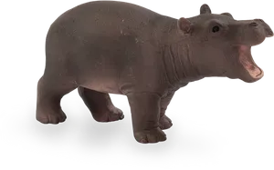 Hippo Figurineon Transparent Background PNG image