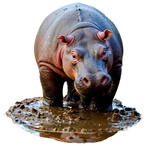 Hippo In Mud PNG Eup28 PNG