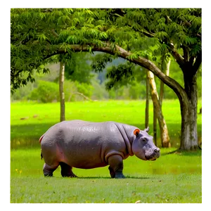 Hippo In Nature PNG 05242024 PNG