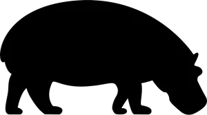 Hippopotamus Silhouette Graphic PNG image